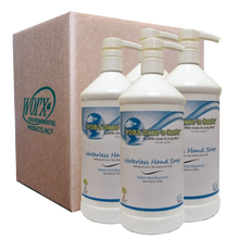 Load image into Gallery viewer, image of a case of 4 - 32 oz waterless hand soap bottle by worx clean and gentle brand