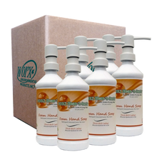 Load image into Gallery viewer, image of case of 6 foam hand soap 13 oz bottles from worx clean and gentle brand