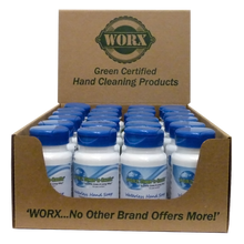 Load image into Gallery viewer, image of a case of 24 - 3.38 oz waterless hand soap bottle by worx clean and gentle brand